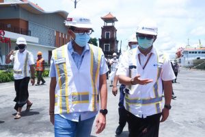 Menparekraf Tinjau Proyek Pembangunan Bali Maritime Tourism Hub