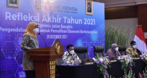 Gubernur Khofifah Indar Parawansa Hadiri Reflexi Akhir Tahun 2021 Bank Indonesia