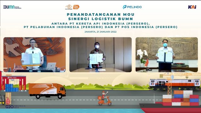 Kolaborasi 3 BUMN: KAI, Pelindo, dan Pos Indonesia Tandatangani MoU untuk Integrasikan Layanan Logistik Kolaborasi 3 BUMN: KAI, Pelindo, dan Pos Indonesia Tandatangani MoU untuk Integrasikan Layanan Logistik