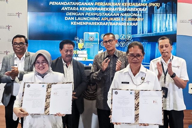 Kemenparekraf dan Perpustakaan Nasional Jalin Kerja Sama Luncurkan e-Library Kemenparekraf dan Perpustakaan Nasional Jalin Kerja Sama Luncurkan e-Library