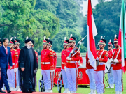 Presiden Jokowi Sambut Kunjungan Kenegaraan Presiden Iran di Istana Bogor