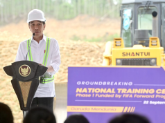 Presiden Jokowi Groundbreaking Pusat Pelatihan Nasional PSSI di IKN