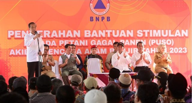 Salurkan BLT Puso, Presiden Jokowi Minta Petani Segera Tanam Kembali