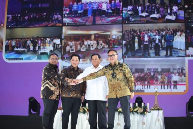 Menhan Prabowo Hadiri Perayaan Natal Bersama Keluarga Besar Kementerian BUMN