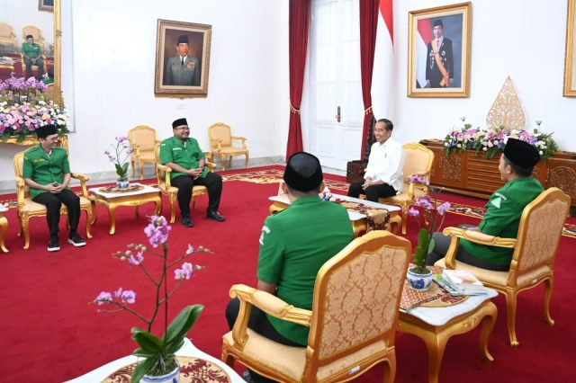Presiden Jokowi Terima Laporan dan Undangan Hadiri Kongres XVI GP Ansor