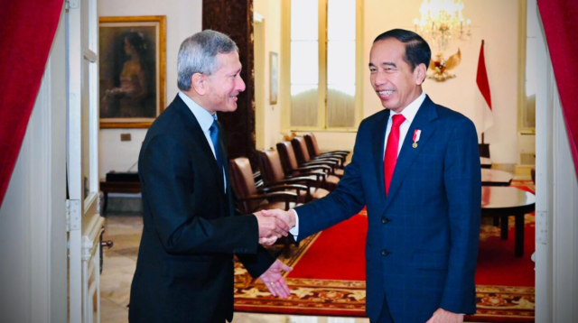 Presiden Jokowi Terima Kunjungan Kehormatan Menlu Singapura Presiden Jokowi Terima Kunjungan Kehormatan Menlu Singapura
