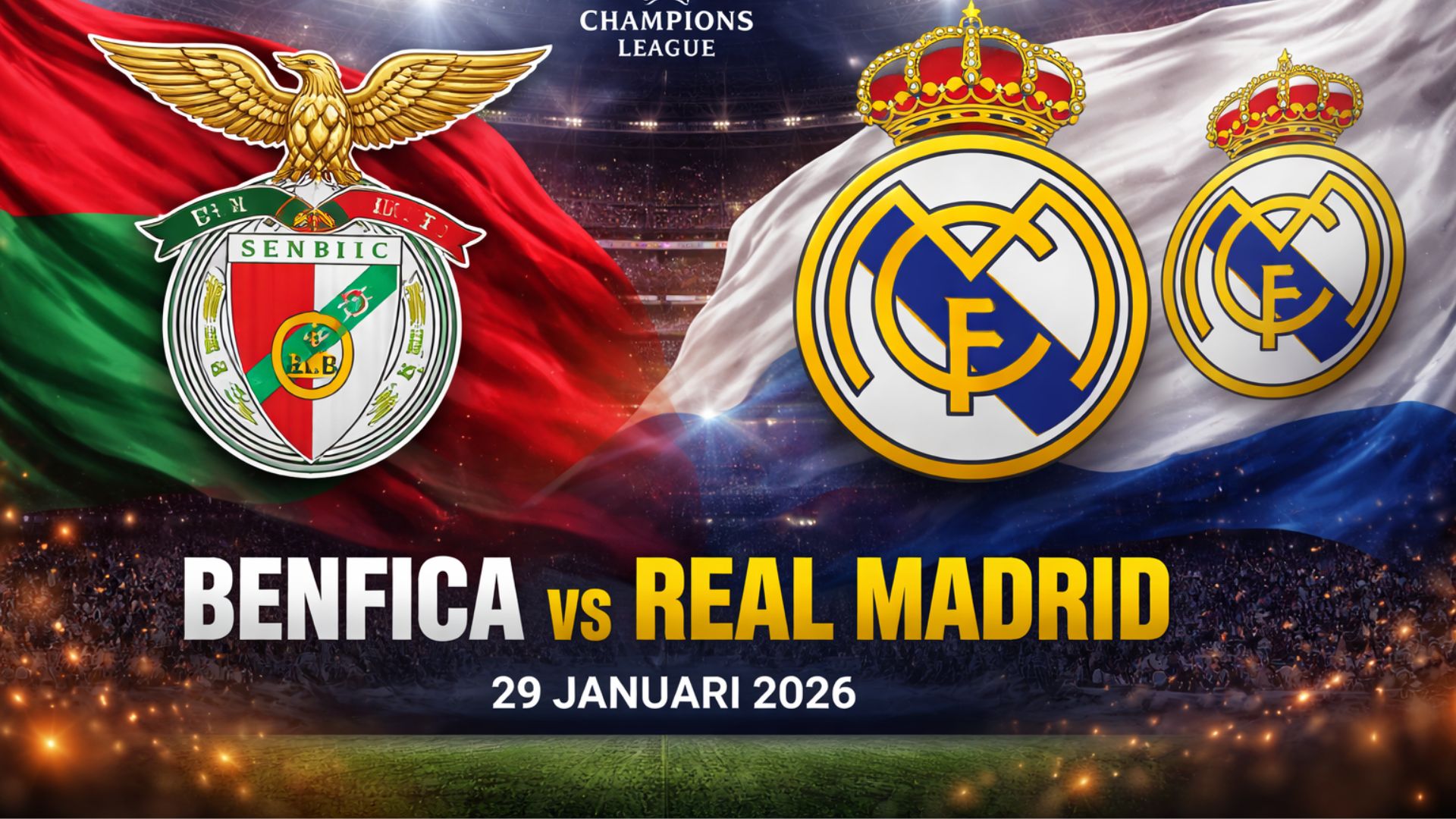 Prediksi Benfica vs Real Madrid 29 Januari 2026: Misi Hidup Mati di Estadio da Luz