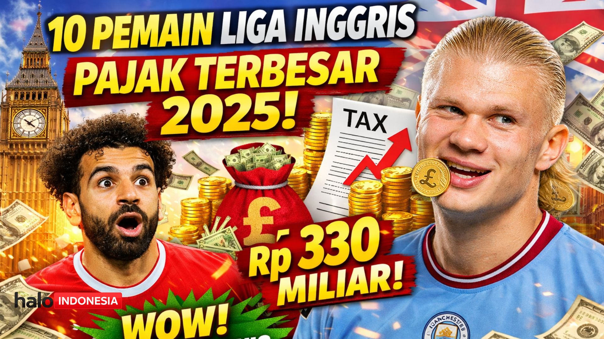 10 Pemain Liga Inggris dengan Pajak Tertinggi 2025, Haaland Tembus Rp 330 Miliar