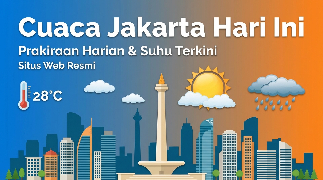 Cuaca Jakarta Hari Ini 12 Februari 2026: Waspada Potensi Hujan dari Pagi Hingga Sore di Seluruh Wilayah