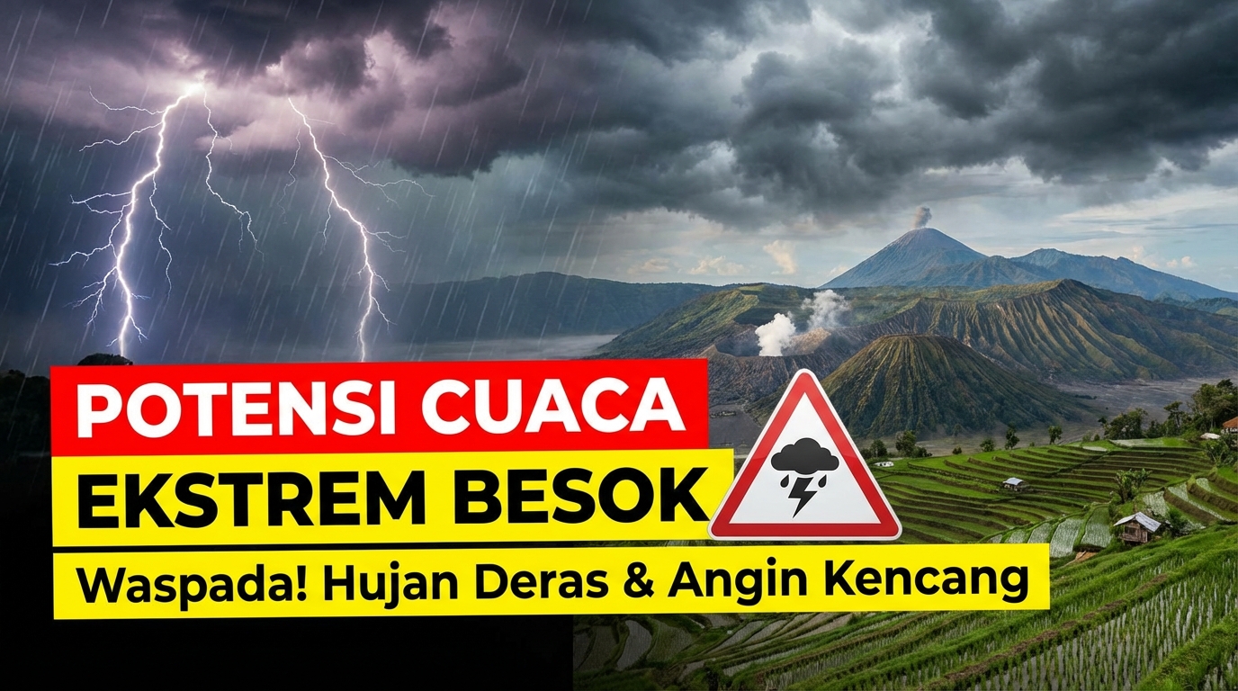 Waspada Potensi Cuaca Ekstrem Besok 13 Februari: Prediksi BMKG dan Wilayah Berstatus Siaga
