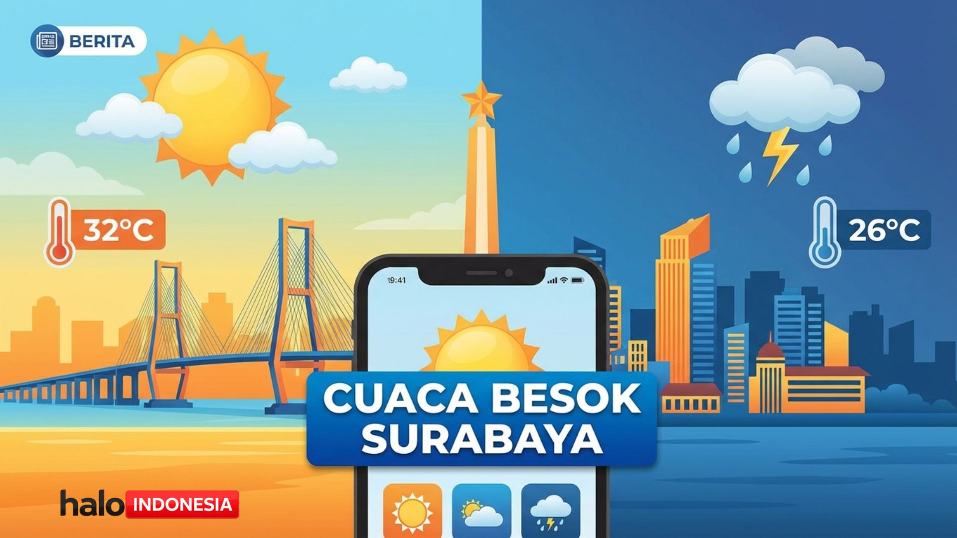 Cuaca Besok Surabaya 11 Februari 2026: Waspada Hujan Ringan Merata di Seluruh Kecamatan