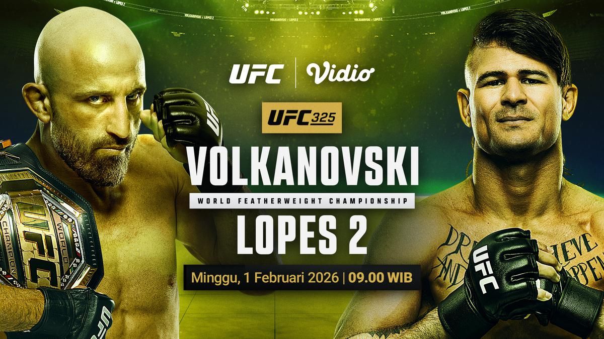 Jadwal UFC 325: Volkanovski vs Lopes 2 di Vidio