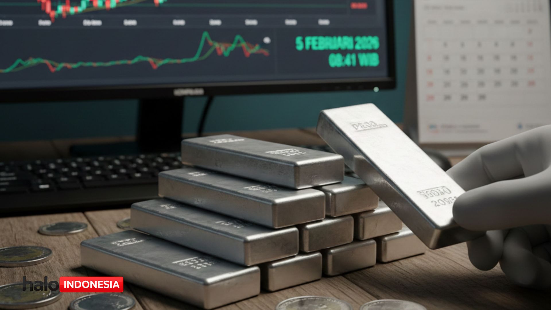 Harga Perak Hari Ini 5 Februari 2026 Naik Pelan, Antam Sentuh Rp56.500 per Gram
