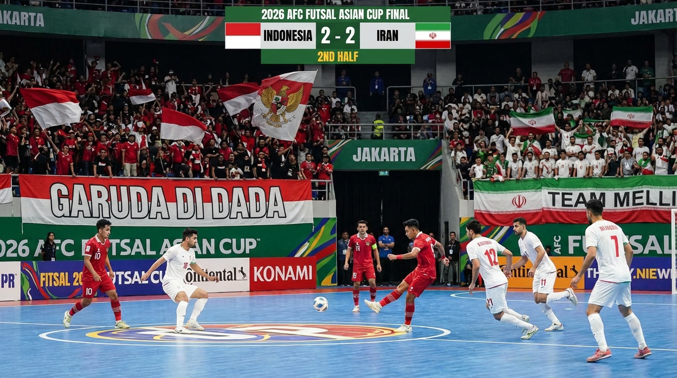 Live Streaming Timnas Indonesia vs Iran Final Piala Asia Futsal 2026: Upaya Merobohkan Dominasi Raja Asia