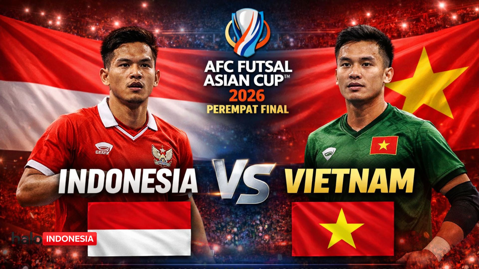 Jadwal Futsal Asian Cup 2026: Indonesia vs Vietnam, Kick-off 19.00 WIB Live MNCTV