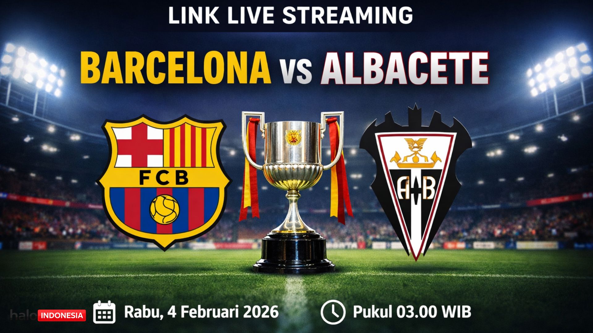 Link Live Streaming Barcelona vs Albacete, Jadwal Copa del Rey Tayang Dini Hari