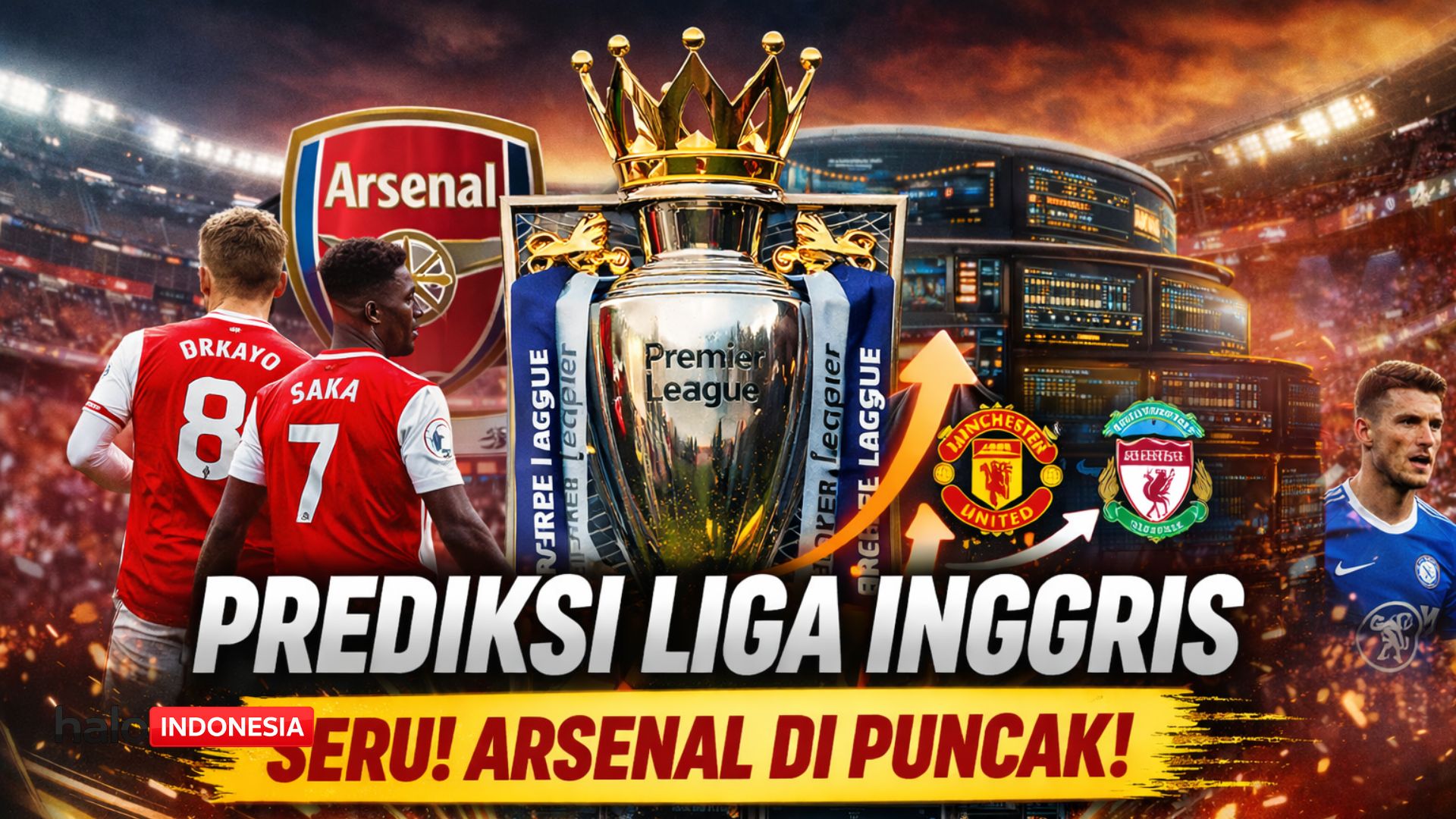Prediksi Liga Inggris Terbaru: Superkomputer Jagokan Arsenal, MU Dikejar Liverpool & Chelsea