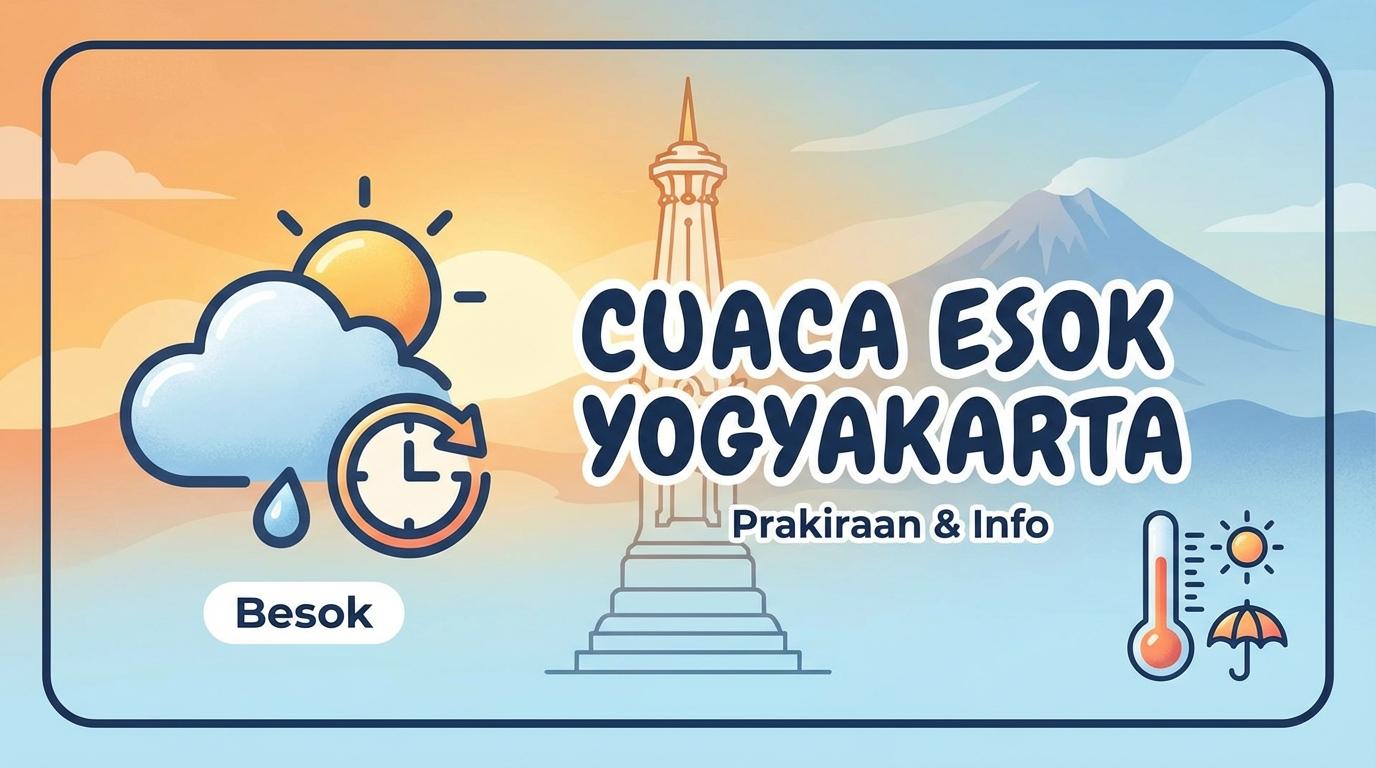 Cuaca Besok Yogyakarta 15 Maret 2026, Waspada Hujan Ringan di Beberapa Wilayah