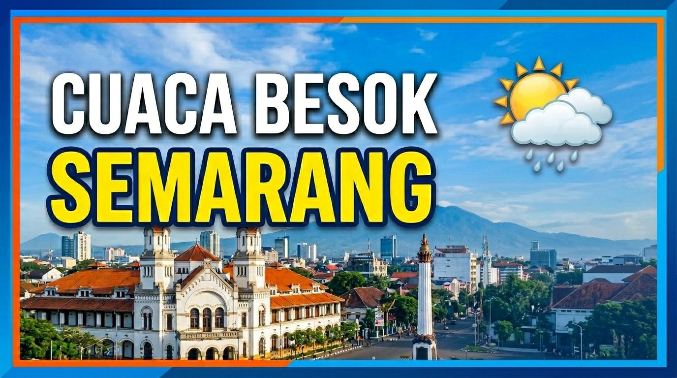 Cuaca Besok Semarang 12 Maret 2026: Hujan Ringan Pagi, Waspada Kelembapan Tinggi