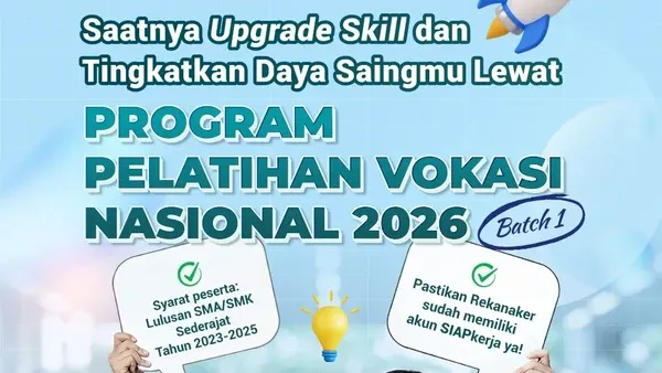 Pelatihan Vokasi Nasional 2026 Fokus Tingkatkan Hard dan Soft Skills