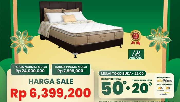 Transmart Full Day Sale Tawarkan Diskon Tempat Tidur Hingga 50%