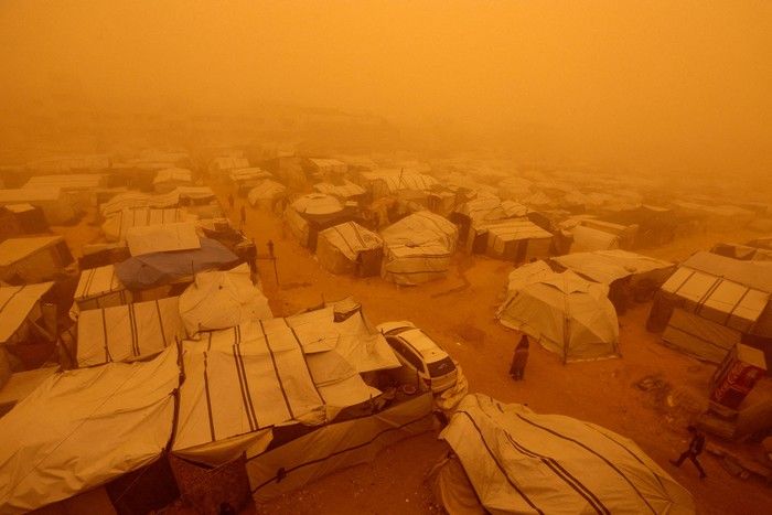 Badai Pasir Landa Gaza, Aktivitas Warga Terganggu
