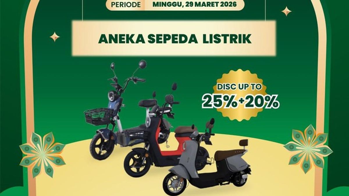 Diskon Sepeda Listrik Transmart Full Day Sale Hingga 50% Lebih pada 29 Maret 2026