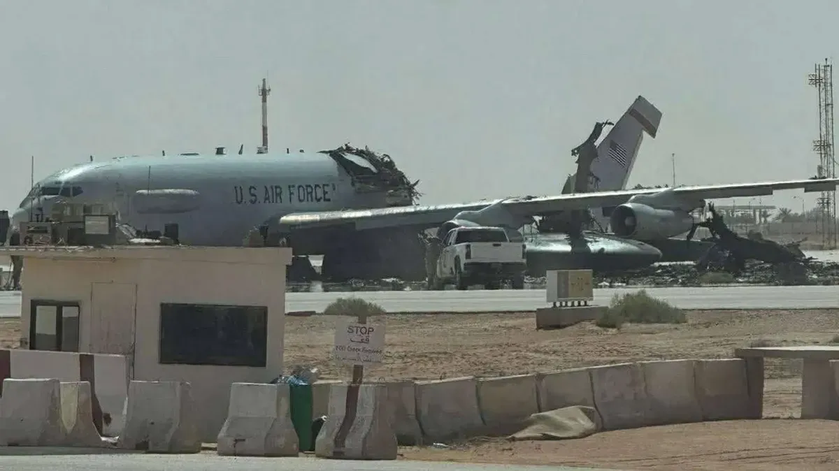 Pesawat Pengintai E-3 Sentry AS Rusak Parah Akibat Serangan Iran