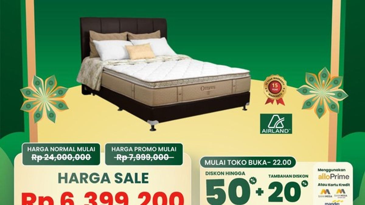 Diskon Besar Transmart Full Day Sale Hadir, Kasur Airland Ottawa Hemat Rp 17 Juta