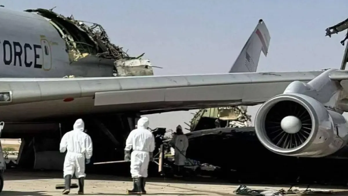 Foto Kerusakan Pesawat Intelijen AS E-3 Sentry Akibat Serangan Iran