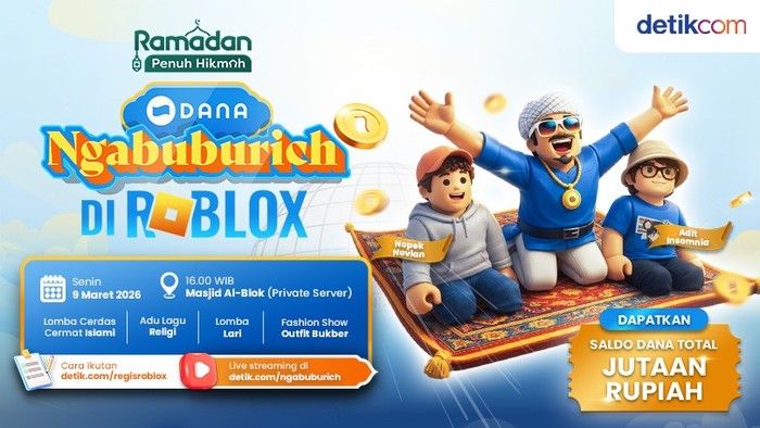 Ikuti Ngabuburich di Roblox, Ada Adit Insomnia dan Nopek!