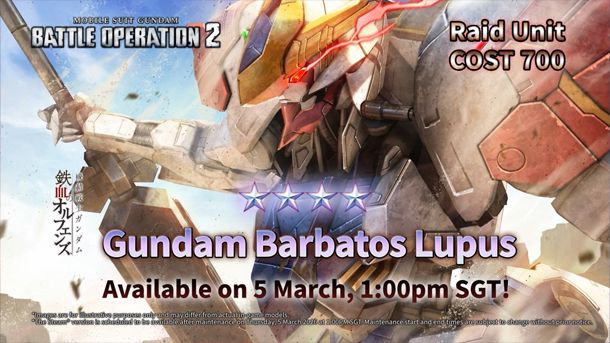 Gundam Barbatos Lupus Hadir di Mobile Suit Battle Operation 2