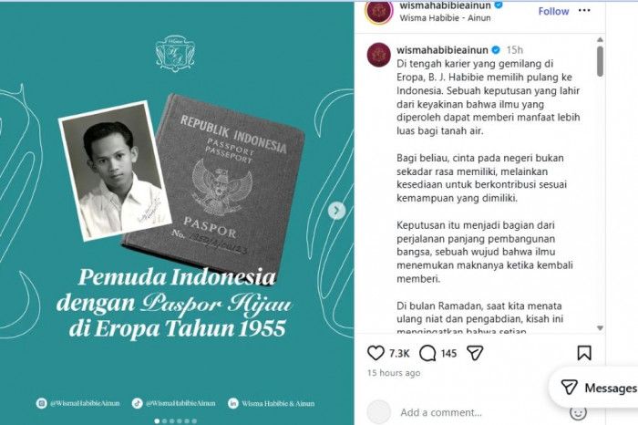 BJ Habibie Pilih Indonesia di Puncak Karier di Eropa
