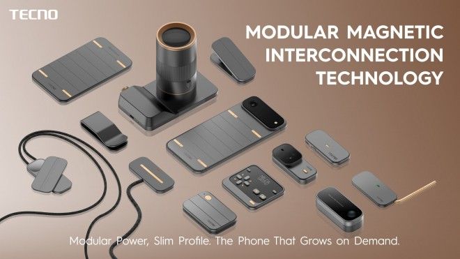 Tecno Pamerkan Konsep HP Modular Ultra Tipis di MWC 2026