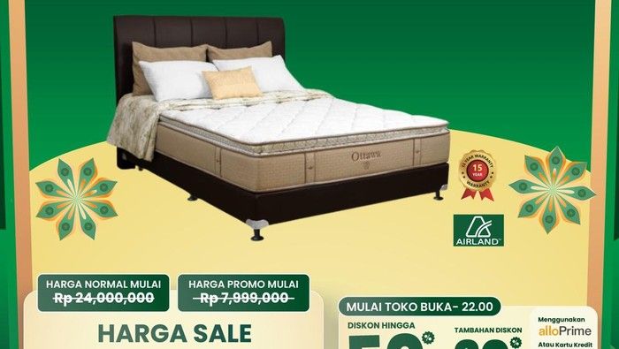 Transmart Full Day Sale Tawarkan Diskon Tempat Tidur 15 Maret 2026