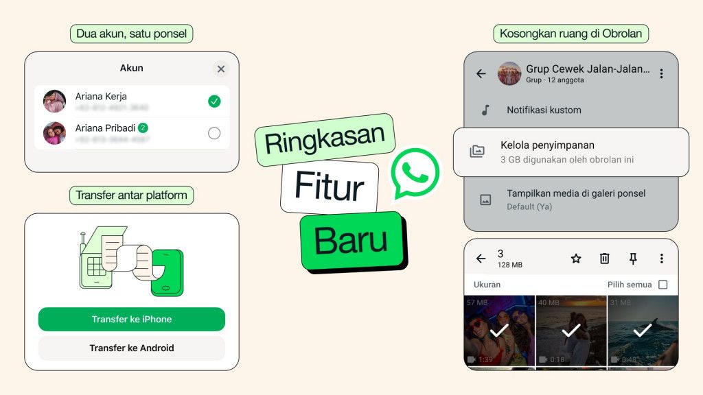 WhatsApp iOS Hadirkan Fitur Hemat Storage dan Dua Akun