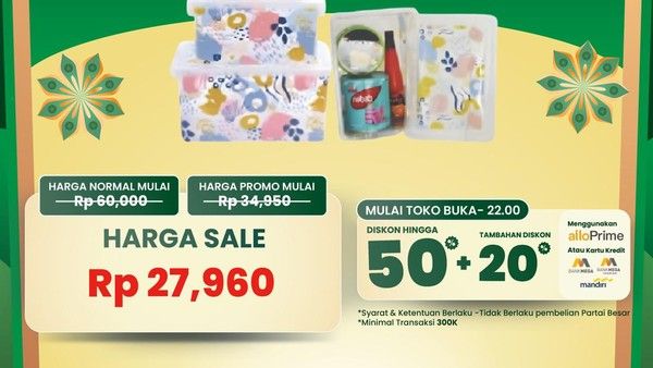 Transmart Full Day Sale Tawarkan Diskon Storage Box