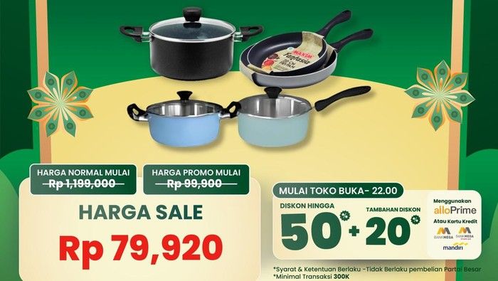 Transmart Full Day Sale Tawarkan Diskon Peralatan Masak