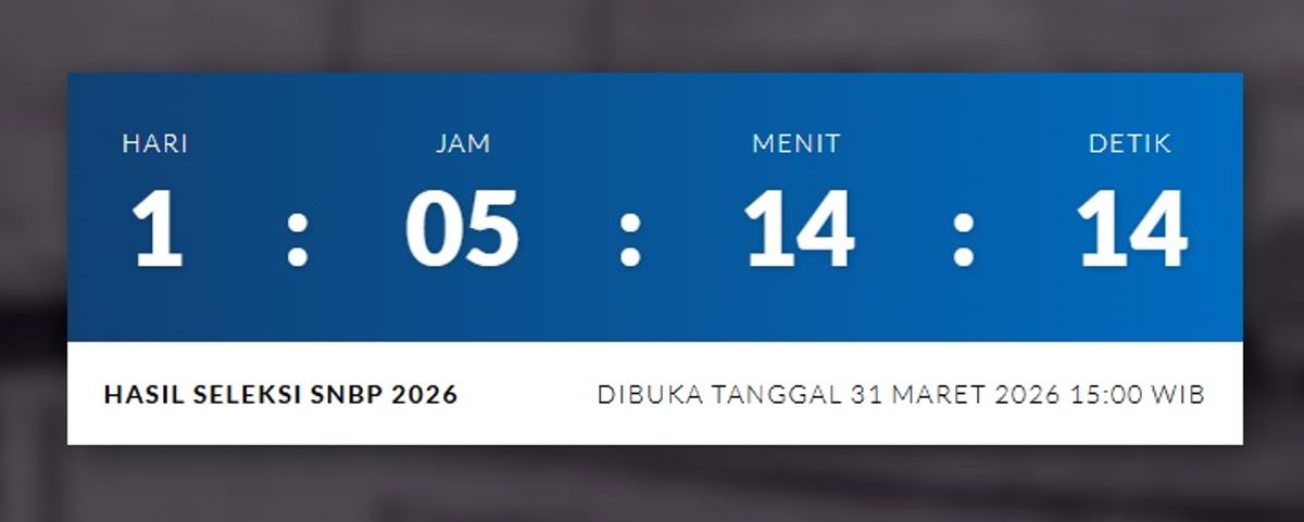 Pengumuman Hasil SNBP 2026 Dirilis 31 Maret Pukul 15.00 WIB