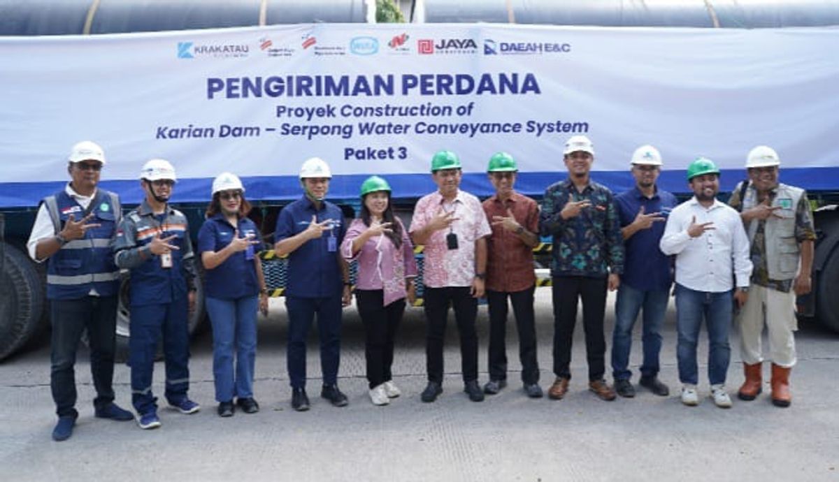 Krakatau Pipe Mulai Kirim Pipa Raksasa Proyek Air Karian Serpong