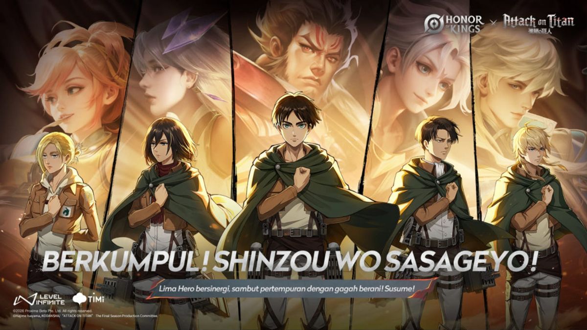 Honor of Kings Kolaborasi dengan Attack on Titan Mulai Mei 2026