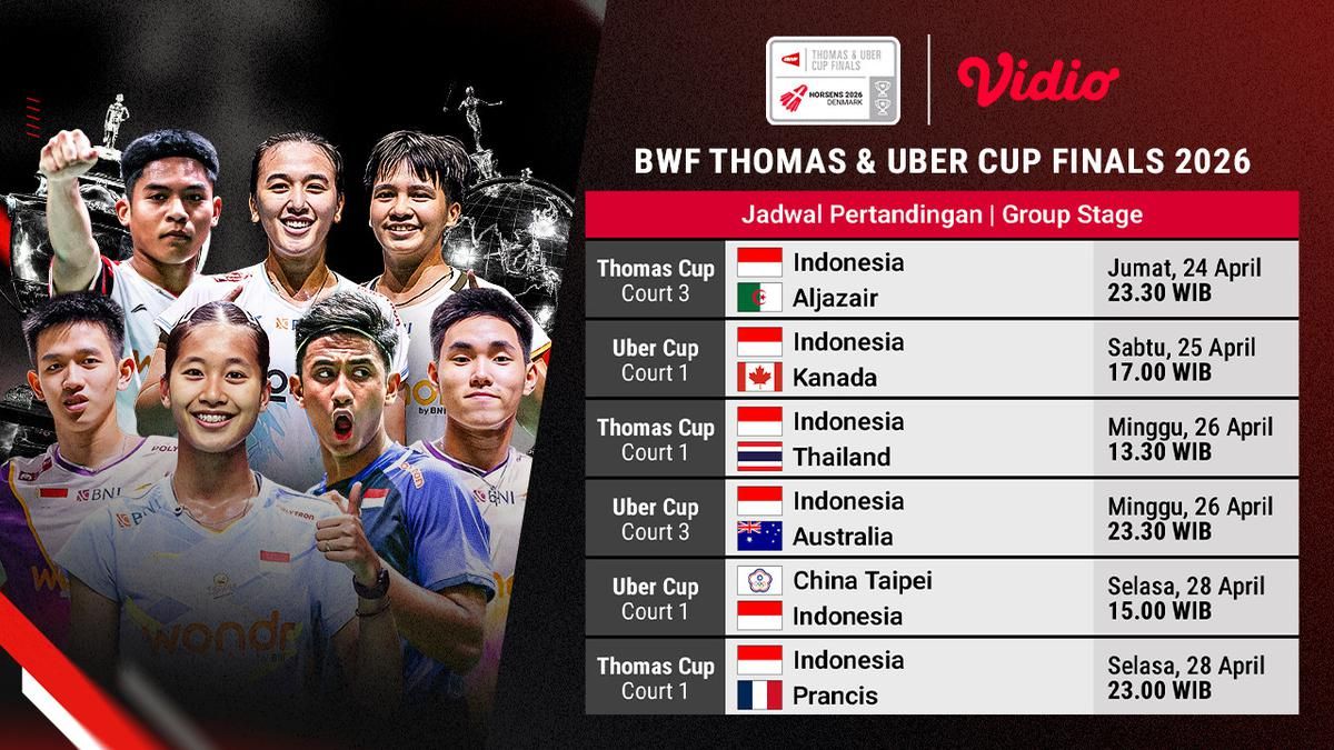 Tim Bulutangkis Indonesia Incar Final Piala Thomas 2026 di Denmark
