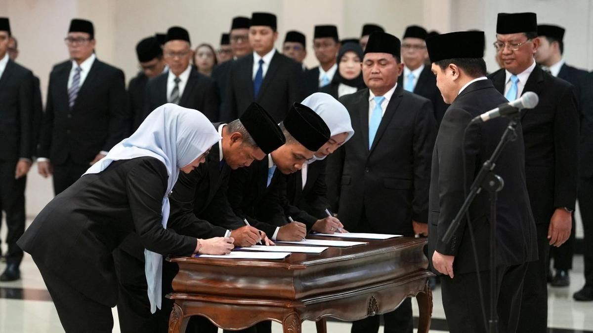 Menpora Erick Thohir Lantik Pejabat Kemenpora, Dorong Transformasi