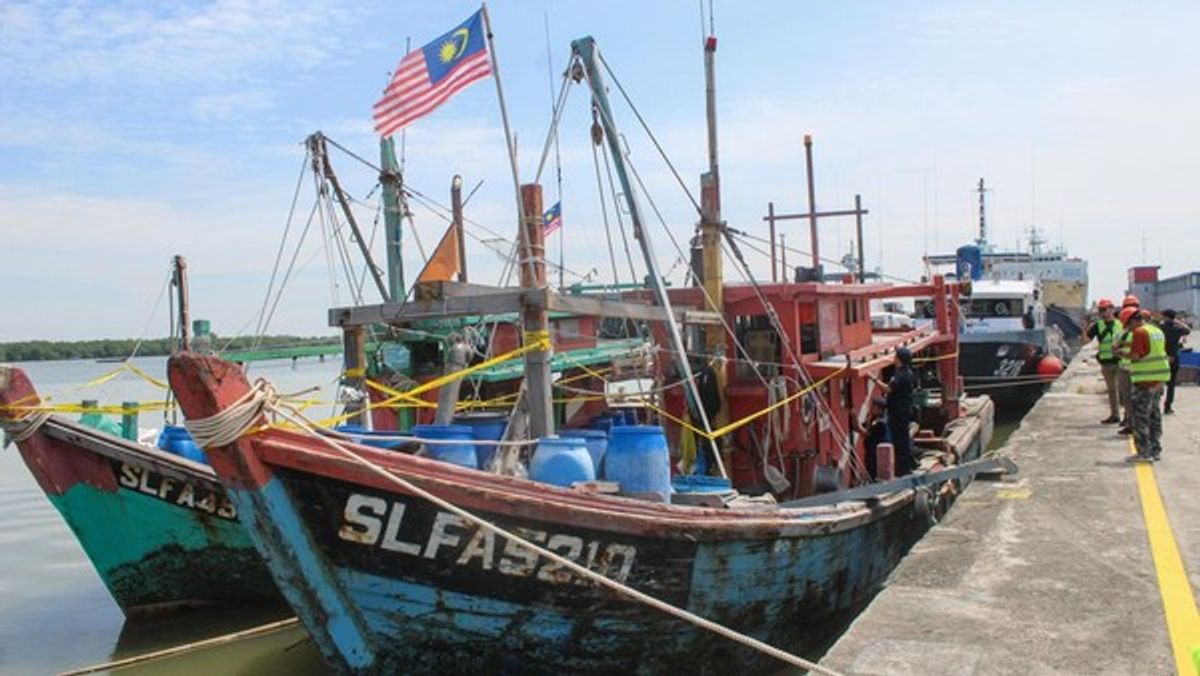 KKP Tangkap Tiga Kapal Asing Malaysia di Selat Malaka
