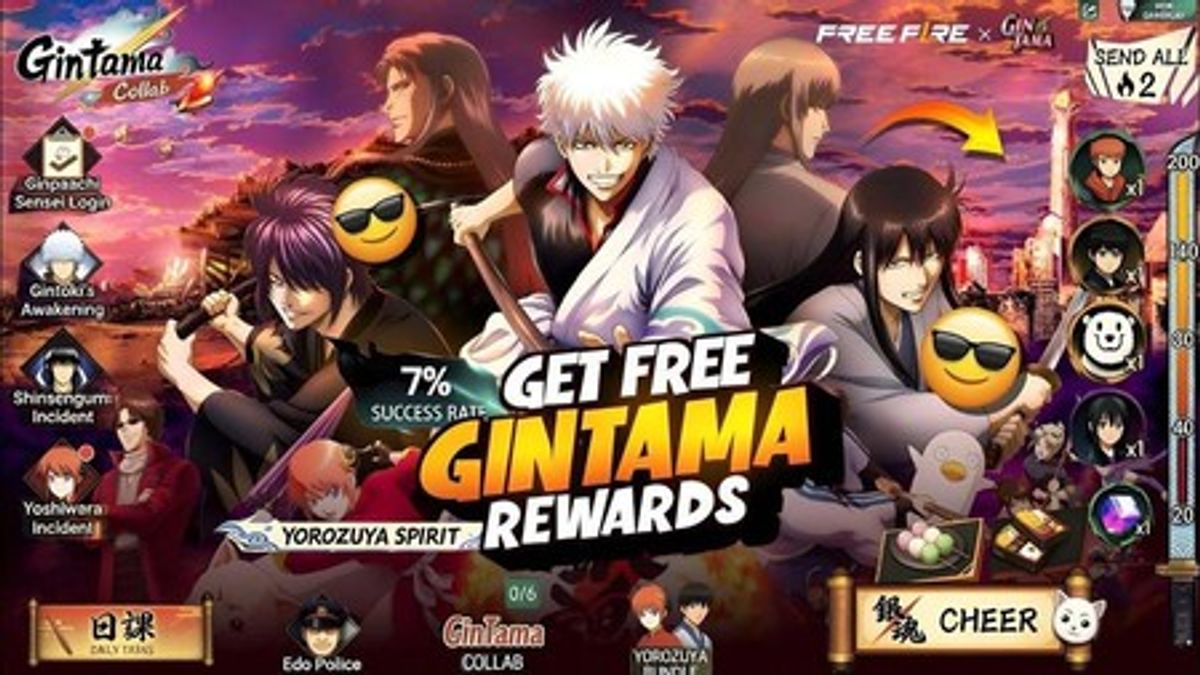 Garena Hadirkan Karakter Anime Gintama di Game Free Fire
