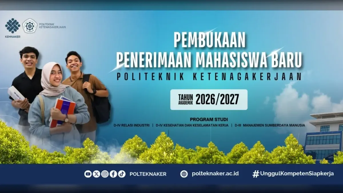 Polteknaker Buka Penerimaan Mahasiswa Baru 2026 Jalur Prestasi dan Tes