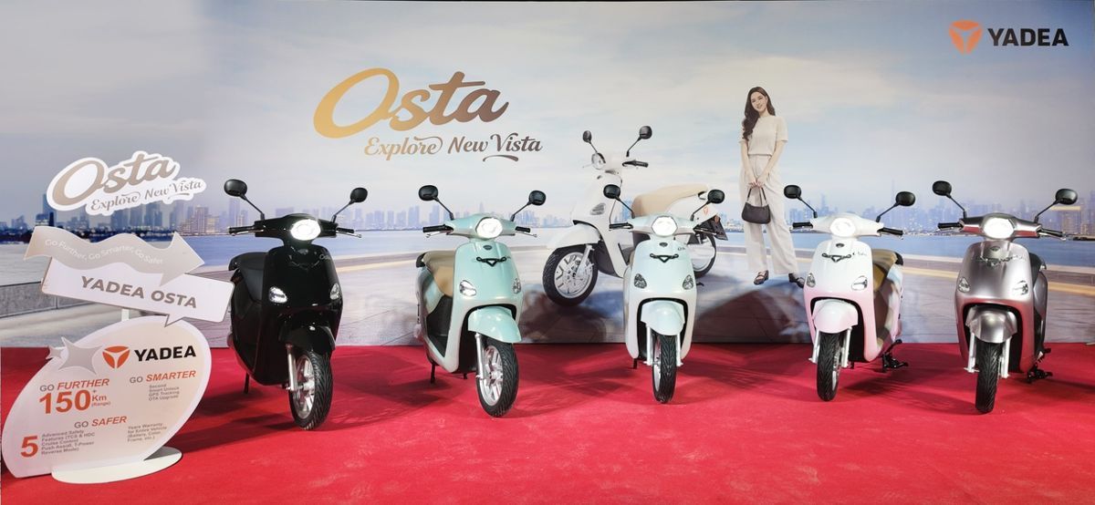 Yadea Osta Meluncur di Indonesia, Tawarkan Jarak Tempuh 150 Km dan Fitur Cerdas