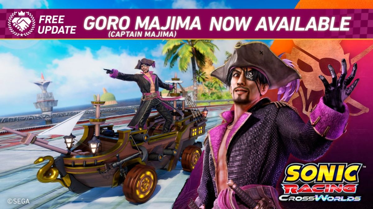 Sega Hadirkan Karakter Goro Majima di Sonic Racing CrossWorlds