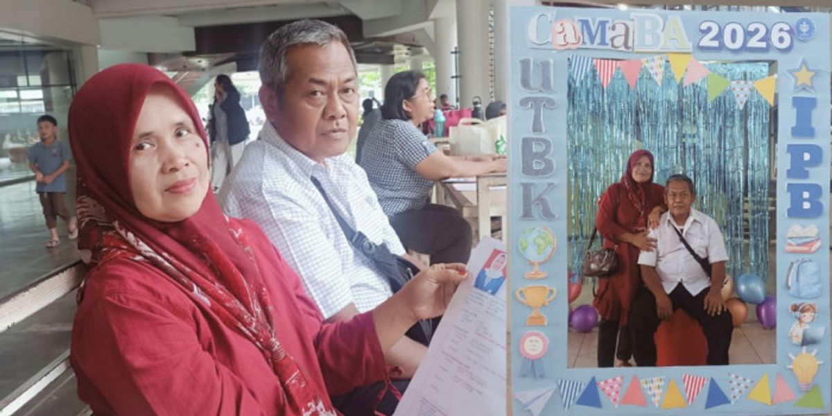 Pedagang Mi Ayam Antar Anak Ikuti UTBK SNBT 2026 di IPB
