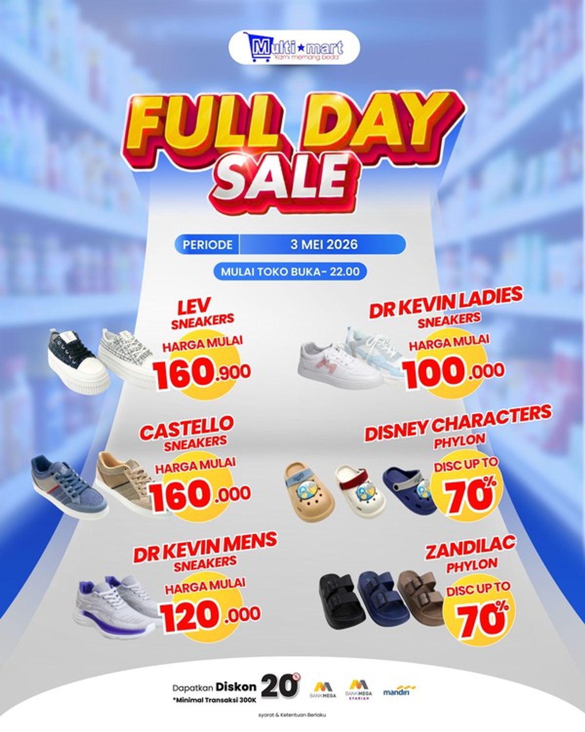 Transmart Gelar Full Day Sale dengan Diskon Sepatu hingga 70 Persen